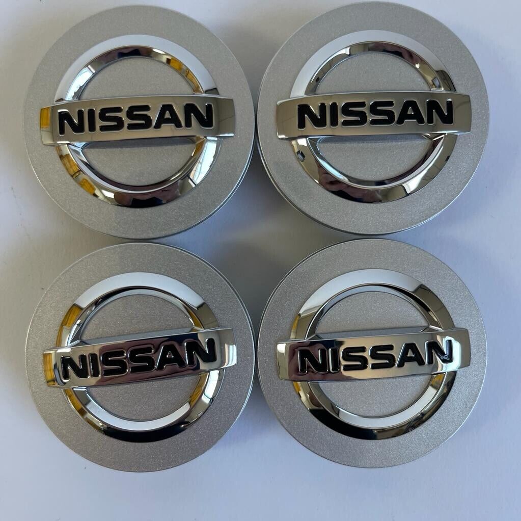 X4 Genuine Nissan Juke, Micra & Note Alloy Wheel Centre Caps Chrome 40342BR01A