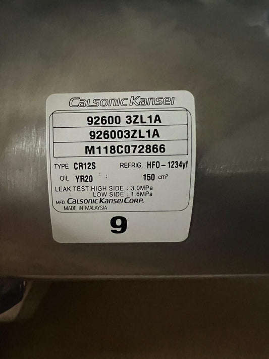 New Genuine Nissan Air Condition Compressor Assembly 92600 3zl1a