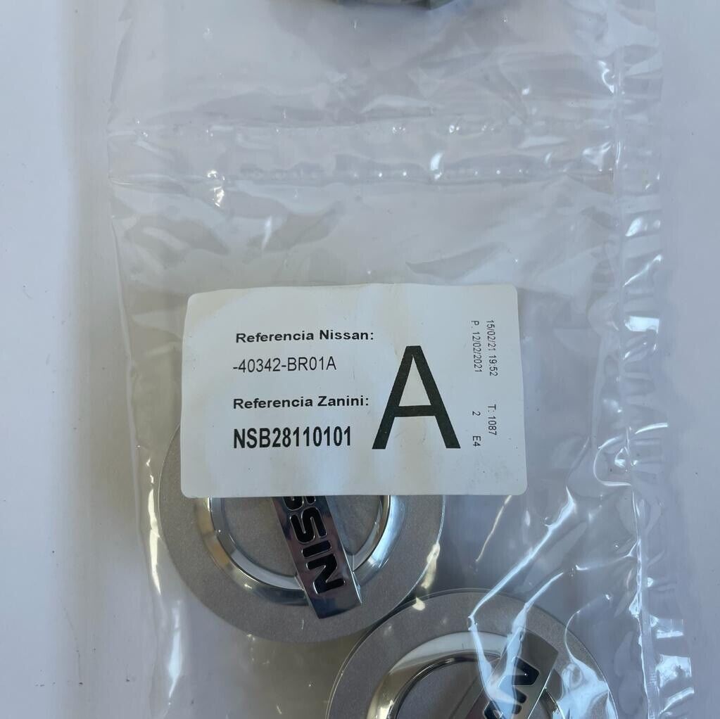 X4 Genuine Nissan Micra Alloy Wheel Centre Caps Chrome 40342BR01A