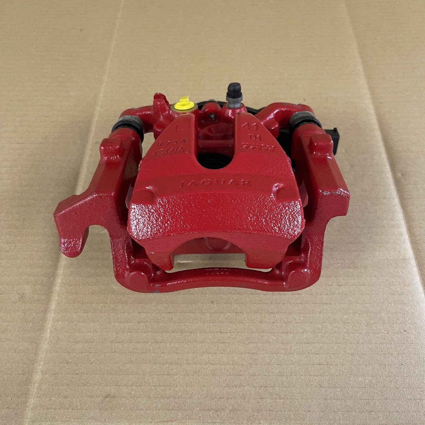 Genuine Jaguar F Type Rear Electric Left Brake Calliper Housing Red LH