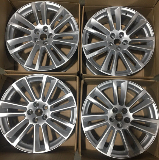 Set Of 4 Genuine Jaguar Fpace 19” Razor Alloy Wheels  Silver T4A2306