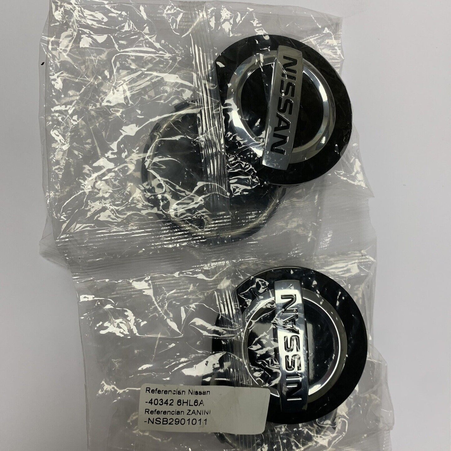 X4 Genuine Nissan Qashqai Alloy Wheel 60mm Centre Caps Black Chrome 404326HL6A