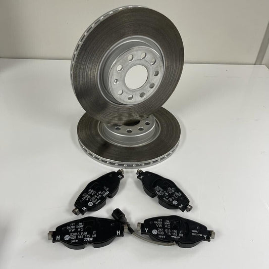 Genuine VW Volkswagen Golf Set Front Brake Discs And Pads 8v0698151 5q0615301f