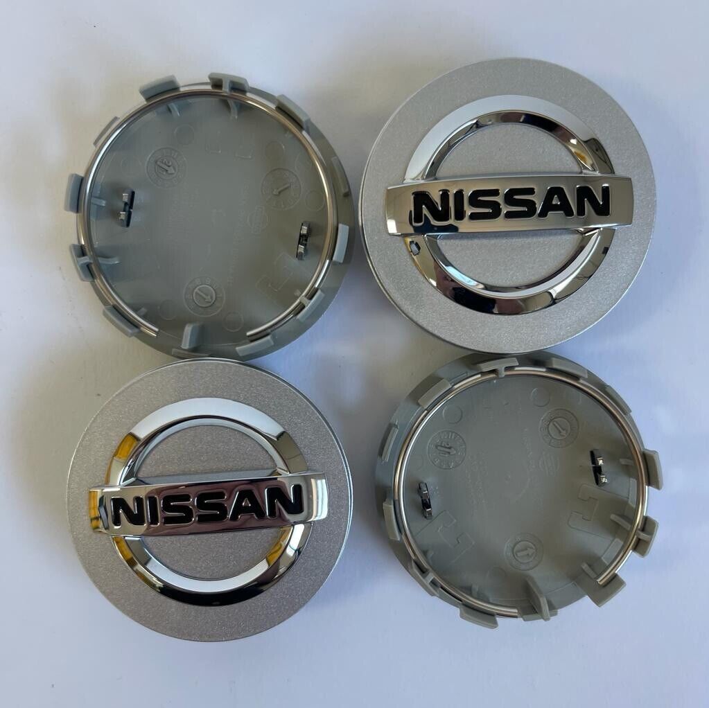 X4 Genuine Nissan Juke Alloy Wheel Centre Caps Chrome 40342BR01A