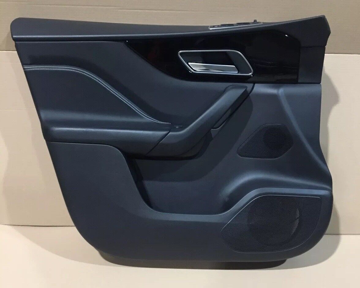 Jaguar Fpace Front Door Card LHD Drivers Side Leather, Cream Stitch LED DG1