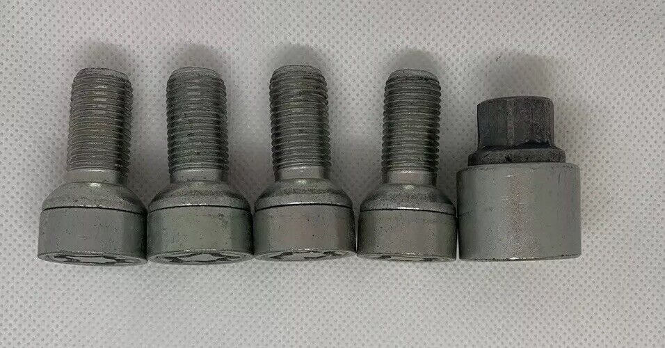 Genuine Set Of 4 Skoda Locking Wheel Nuts And Key 768 H