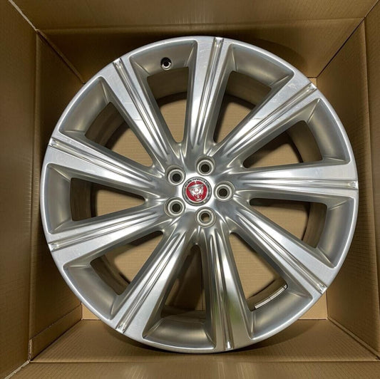 Genuine Jaguar 22" F-Pace Turbine Chrome Alloy Wheel  9jx22 45 T4A3799