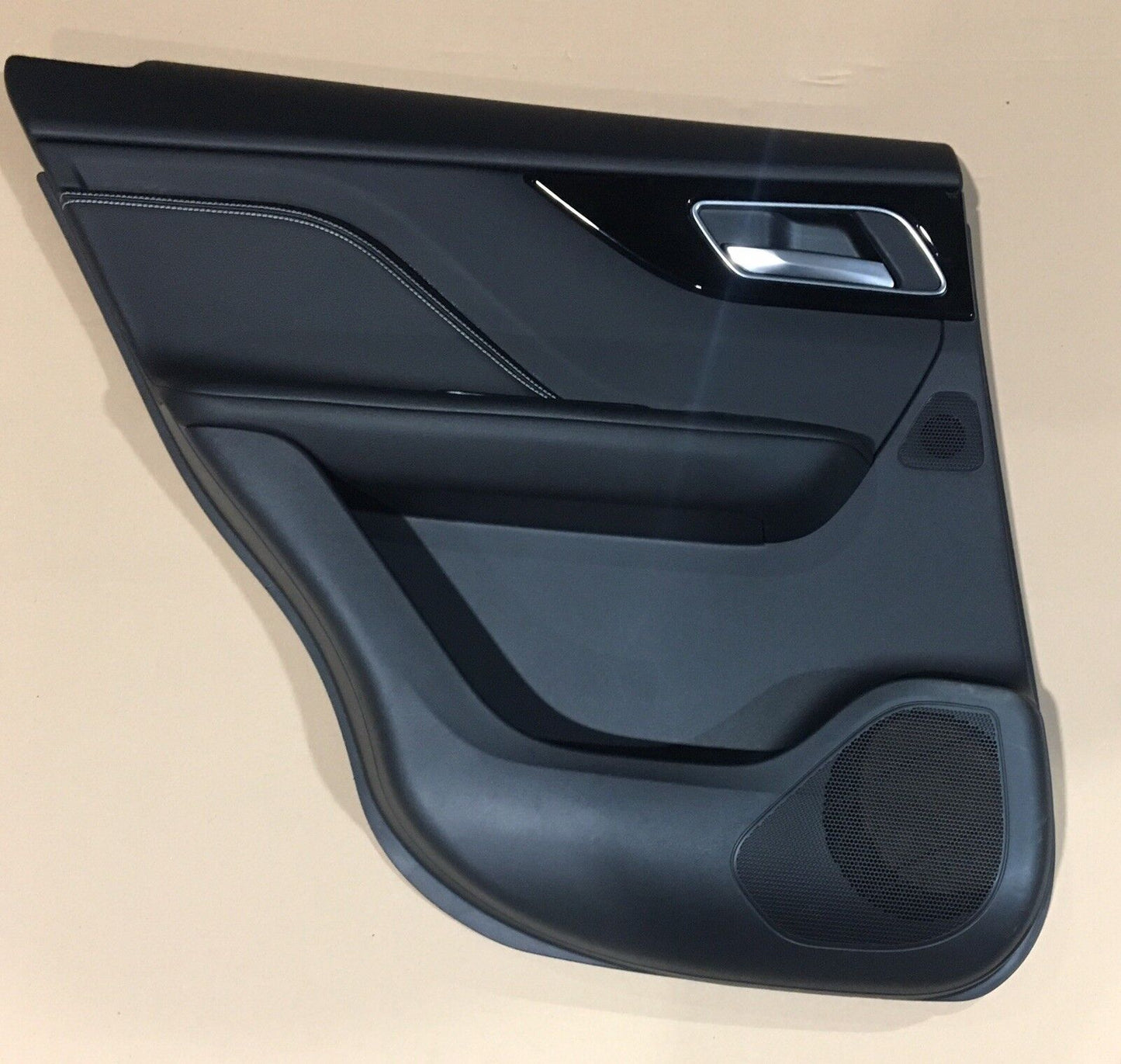 Jaguar Fpace Rear Door Card LH Leather, Cream Stitch LED DG2