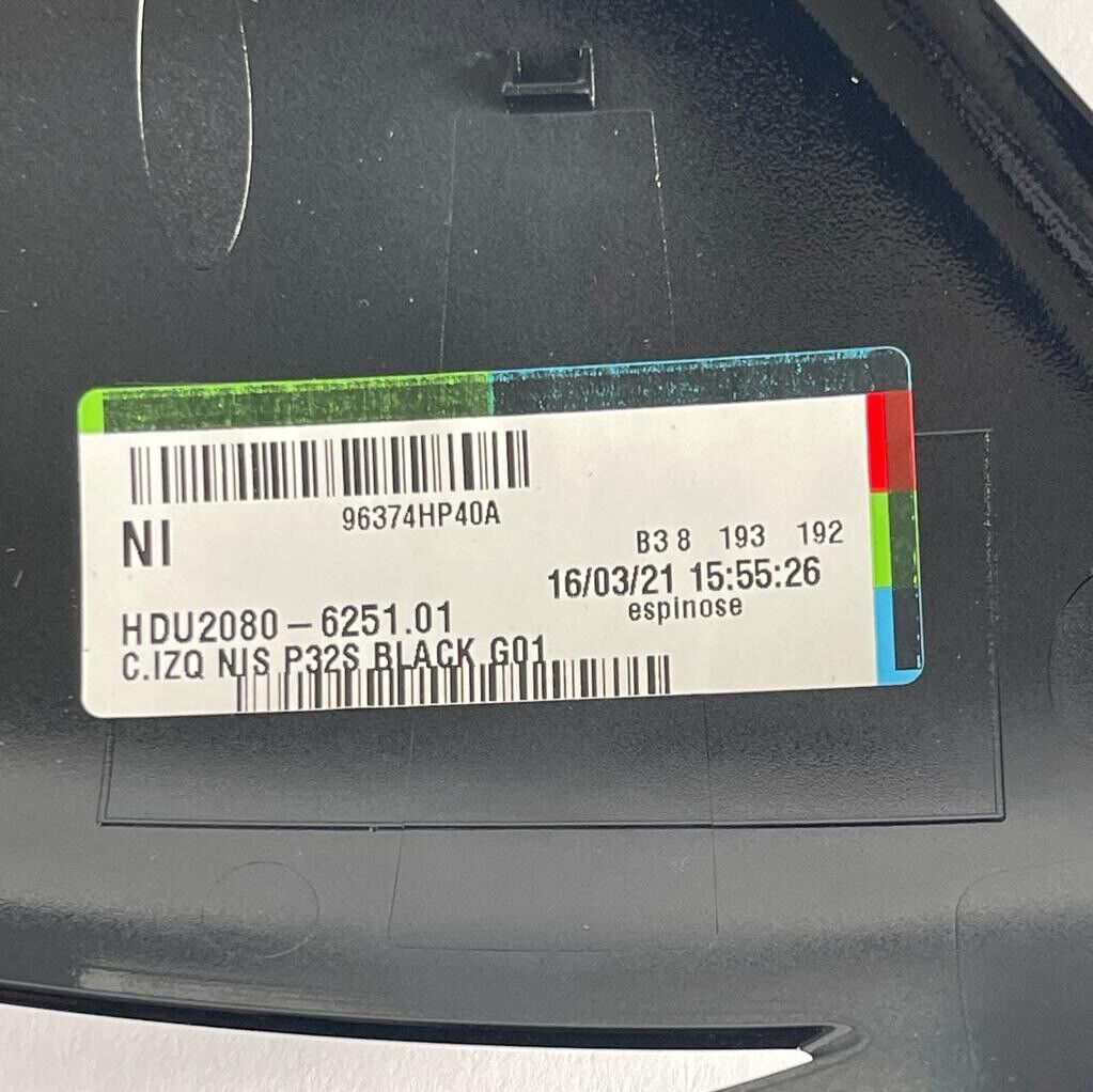 Genuine 2016 Nissan Qashqai Left Hand Near Side Black  Door Mirror Cover Cap