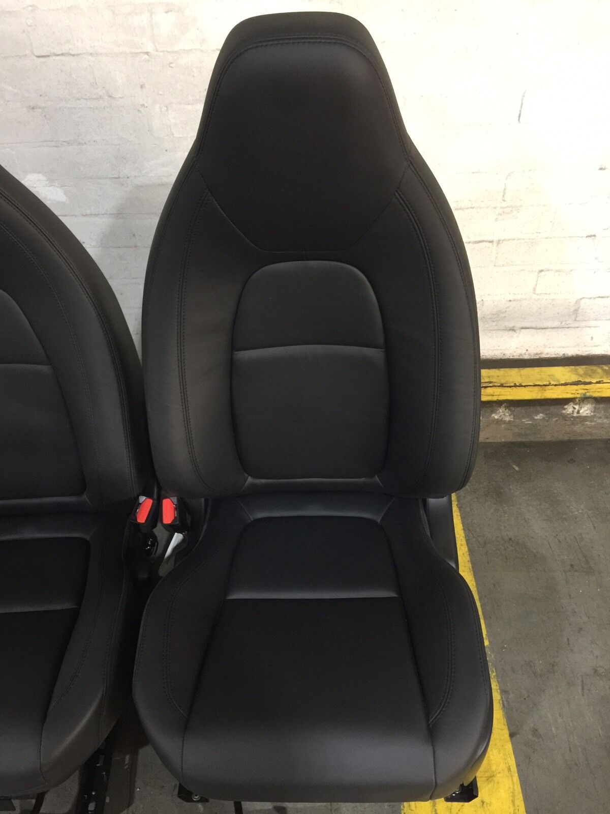 Pair Of Genuine Jaguar F-Type Black Leather Seats.