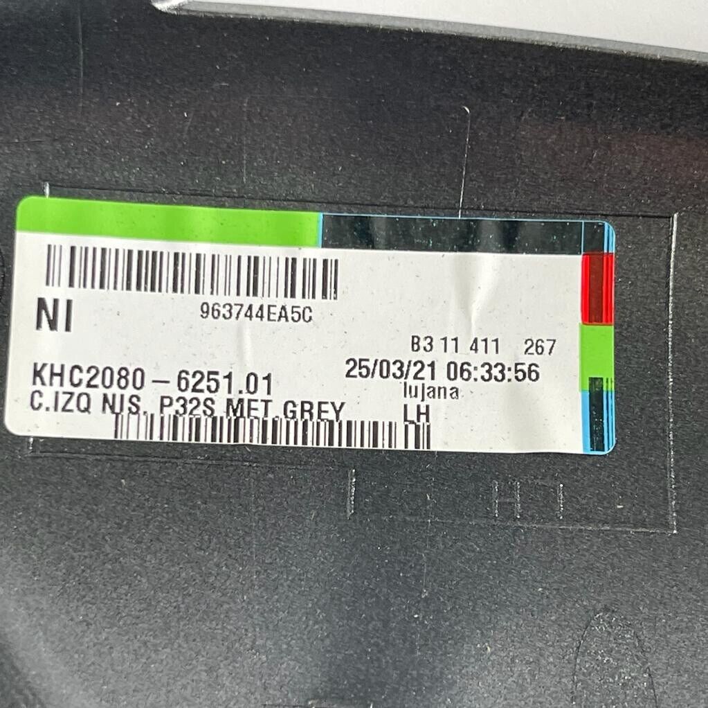 Genuine 2020 Nissan Qashqai Left Hand Near Side Metallic Grey Door Mirror Cover