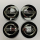 X4 New Genuine Nissan Navara Alloy Wheel 60mmCentre Caps Black Chrome 404326HL6A