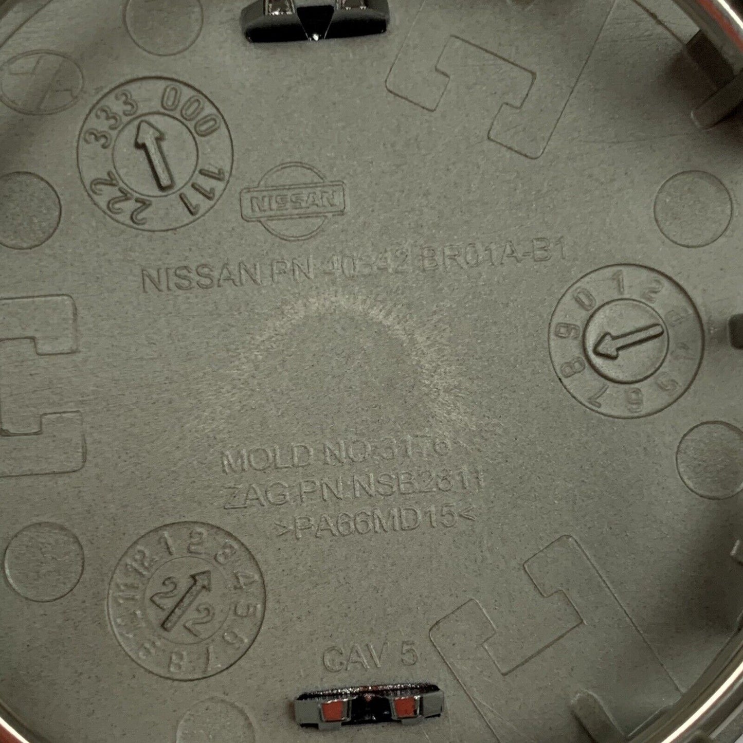 New Genuine Nissan Note Alloy Wheel 50mm Centre Cap Black Chrome 40342BR02A