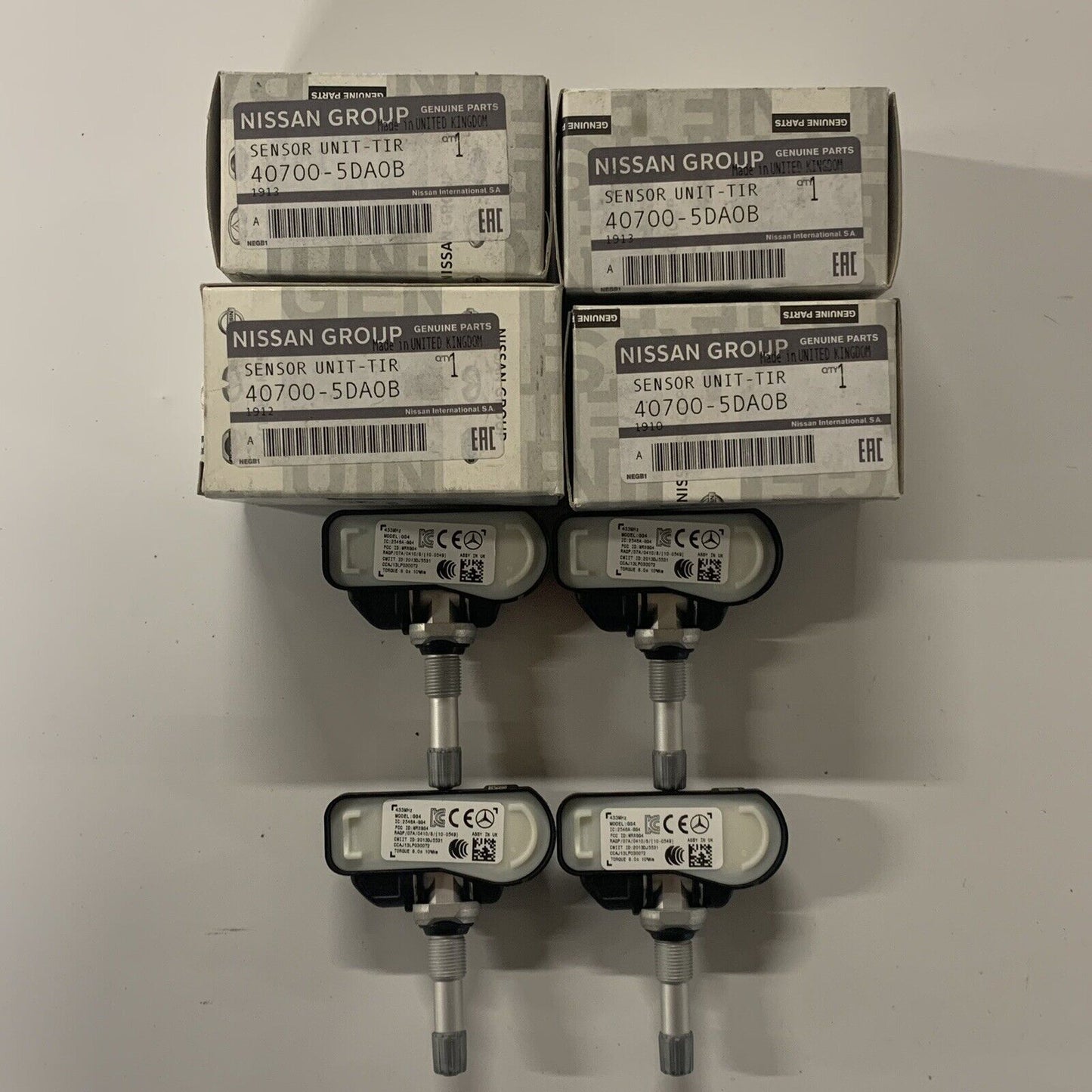 Set Of 4 New Infinity TPMS Valves Tyre Pressure Sensors 407005DA0B