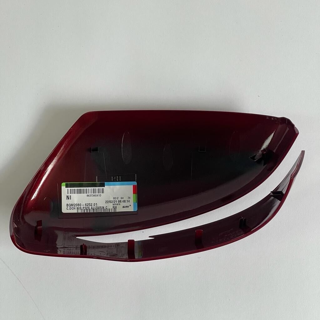 Genuine 2016 Nissan Qashqai Right Hand Off Side  Alizarin Red Door Mirror Cover