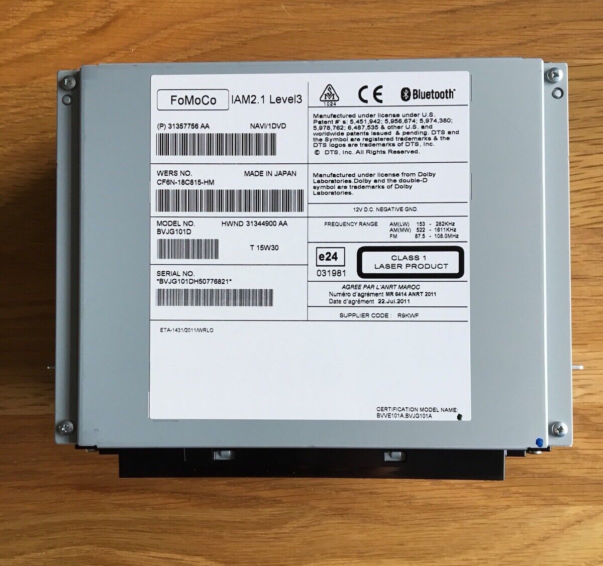 Genuine Jaguar XF XJ F TYPE Compact Disc Auto Changer With Bluetooth C2d49694