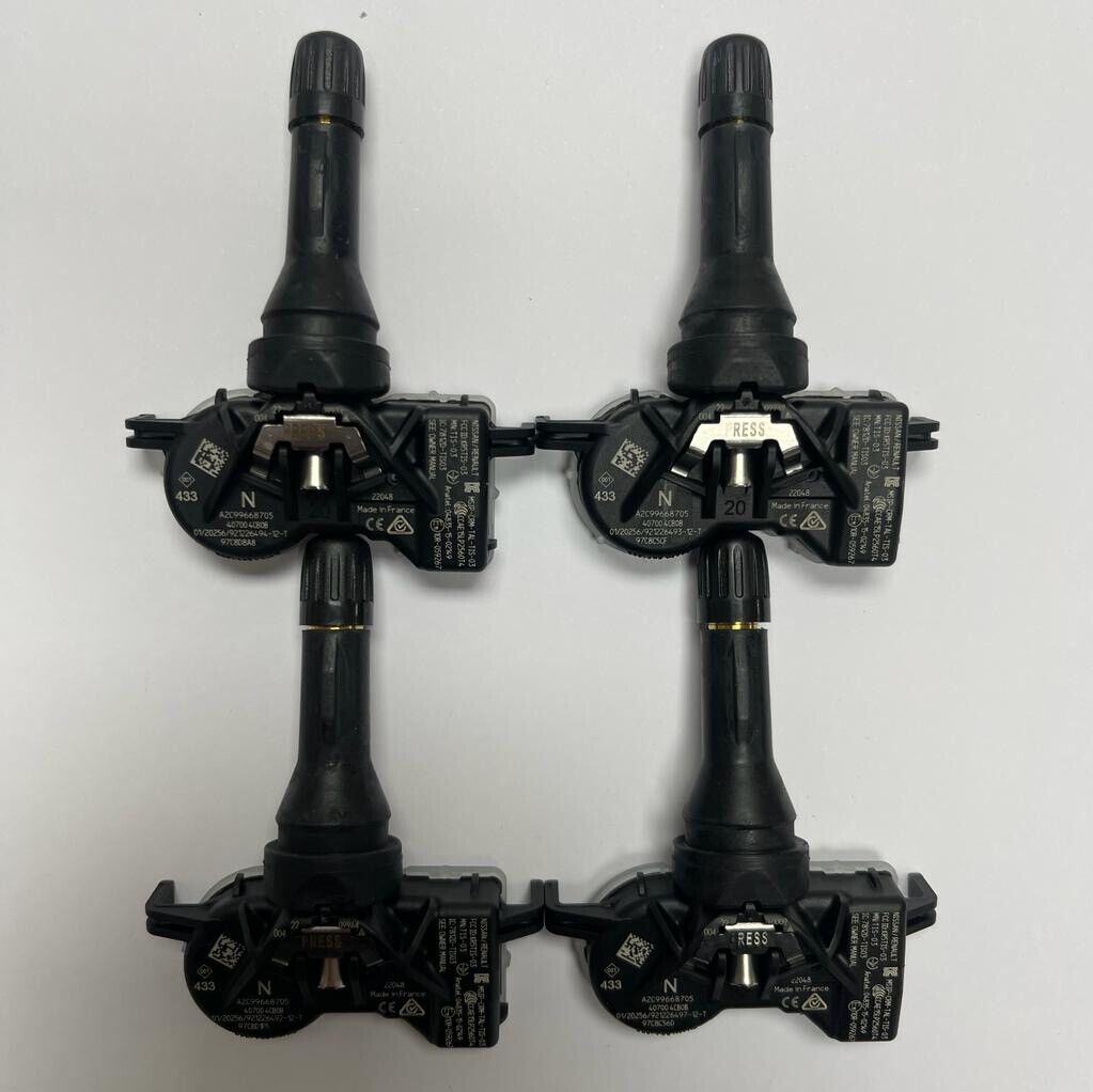 Set Of 4 New Nissan Qashqai TPMS Valves Tyre Pressure Sensors 407004CB0B