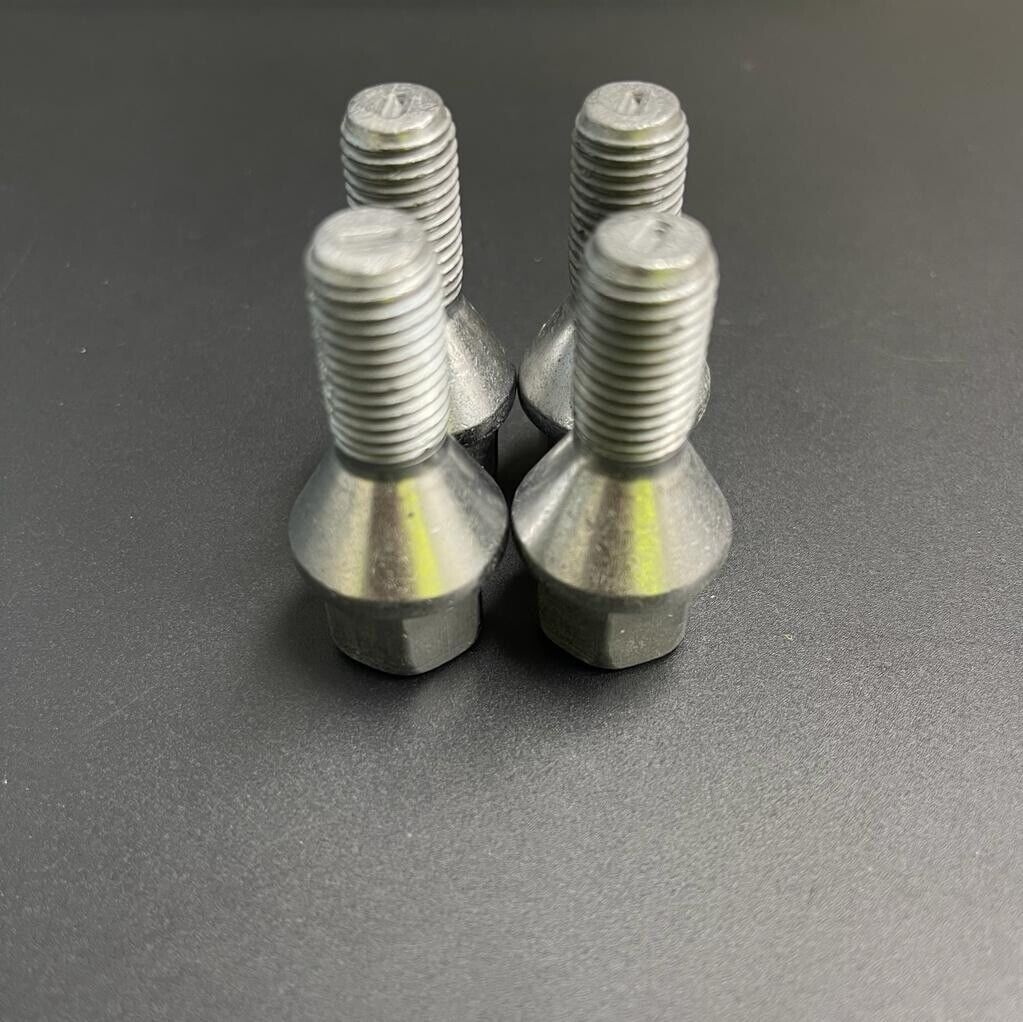 4x alloy wheel bolts nuts lugs M12 x 1.5 - m12x1.5, 17mm Hex, taper seat