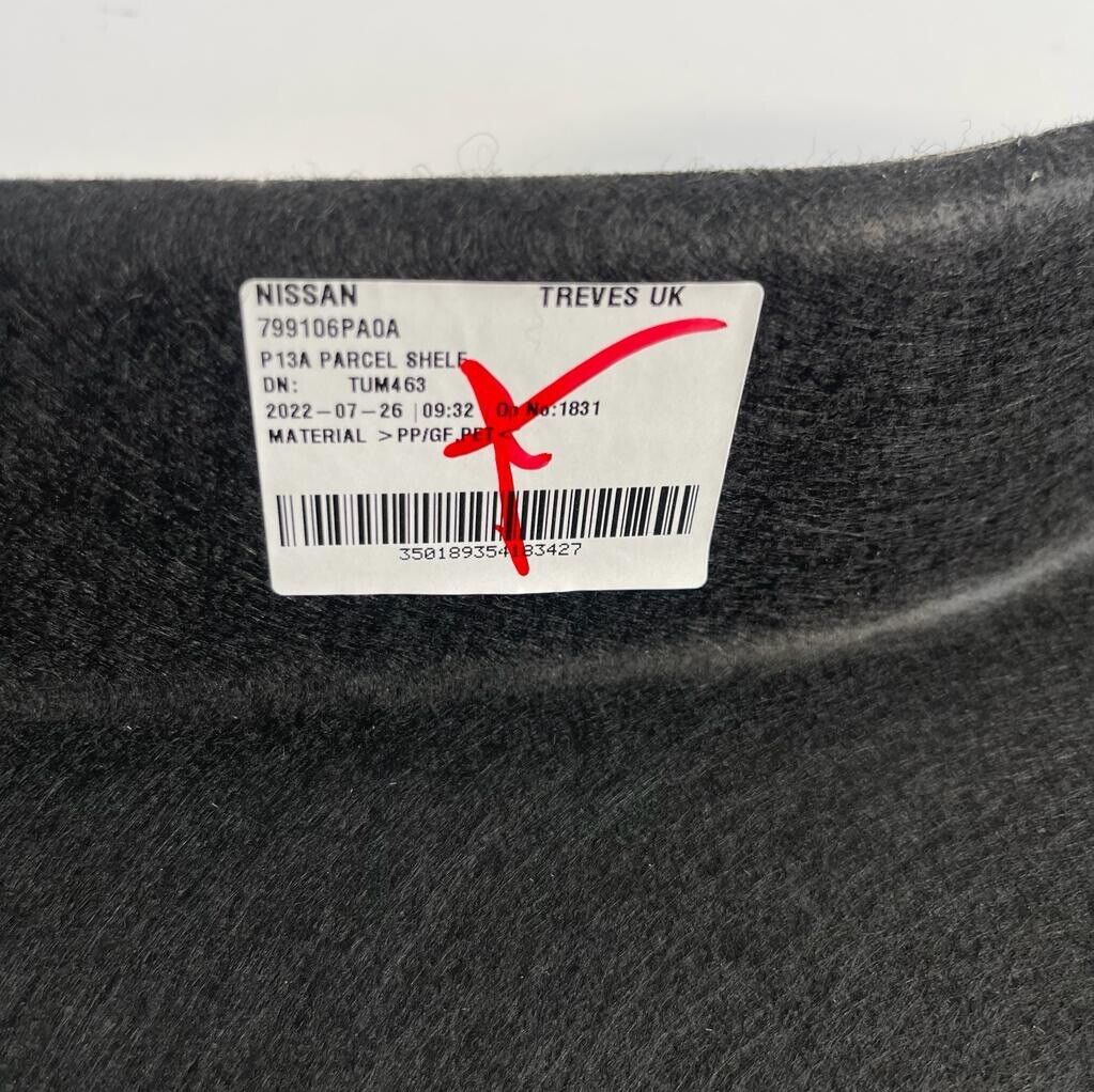 New Genuine Nissan Juke F16 Parcel Shelf Load Luggage Cover P13A 799106PA0A