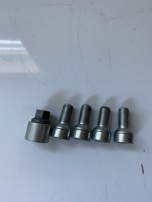 Genuine Set Of 4 Audi Locking Wheel Nuts And Key Letter L