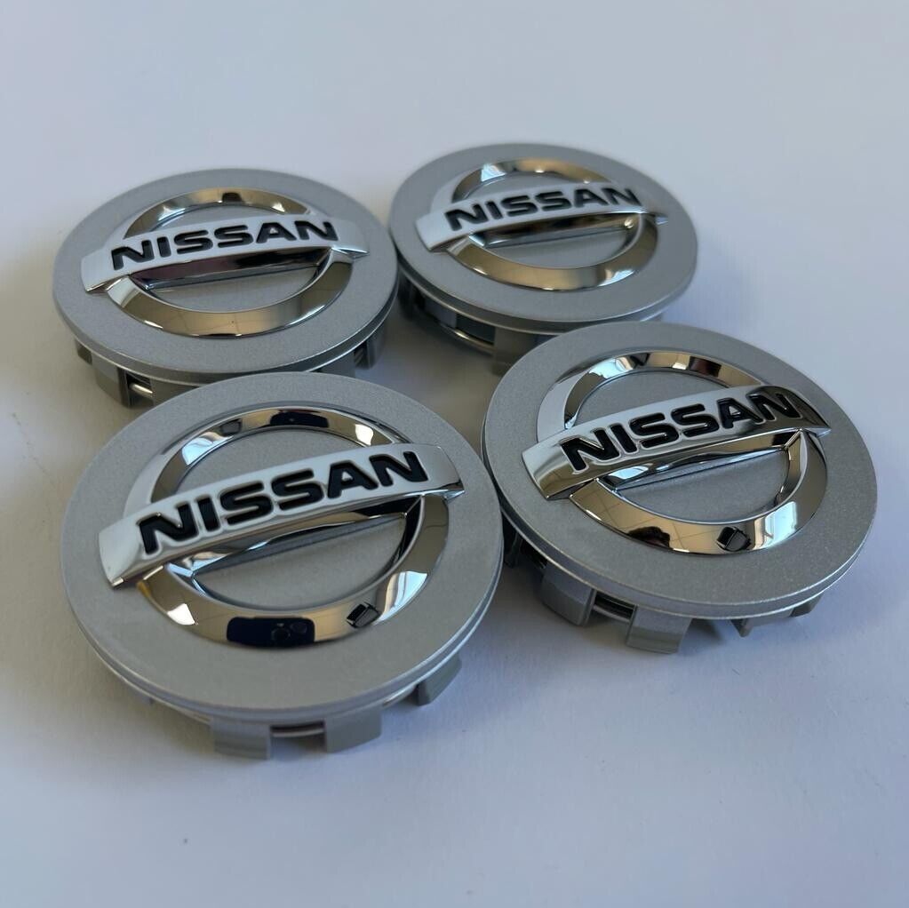 X4 Genuine Nissan Juke Alloy Wheel Centre Caps Chrome 40342BR01A