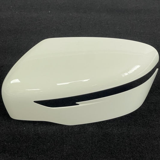 Genuine 2016 Nissan Qashqai Left Hand Near Side Solid White Door Mirror Cover