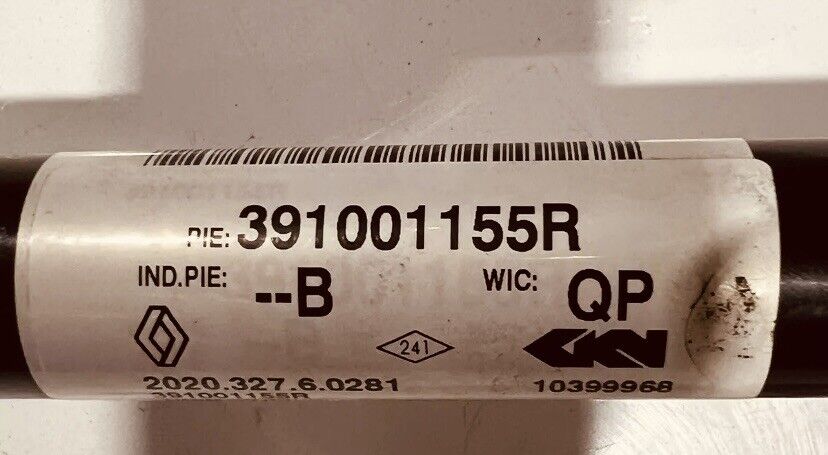 New Genuine Nissan Qashqai Front Right Drive Shaft 391001155R