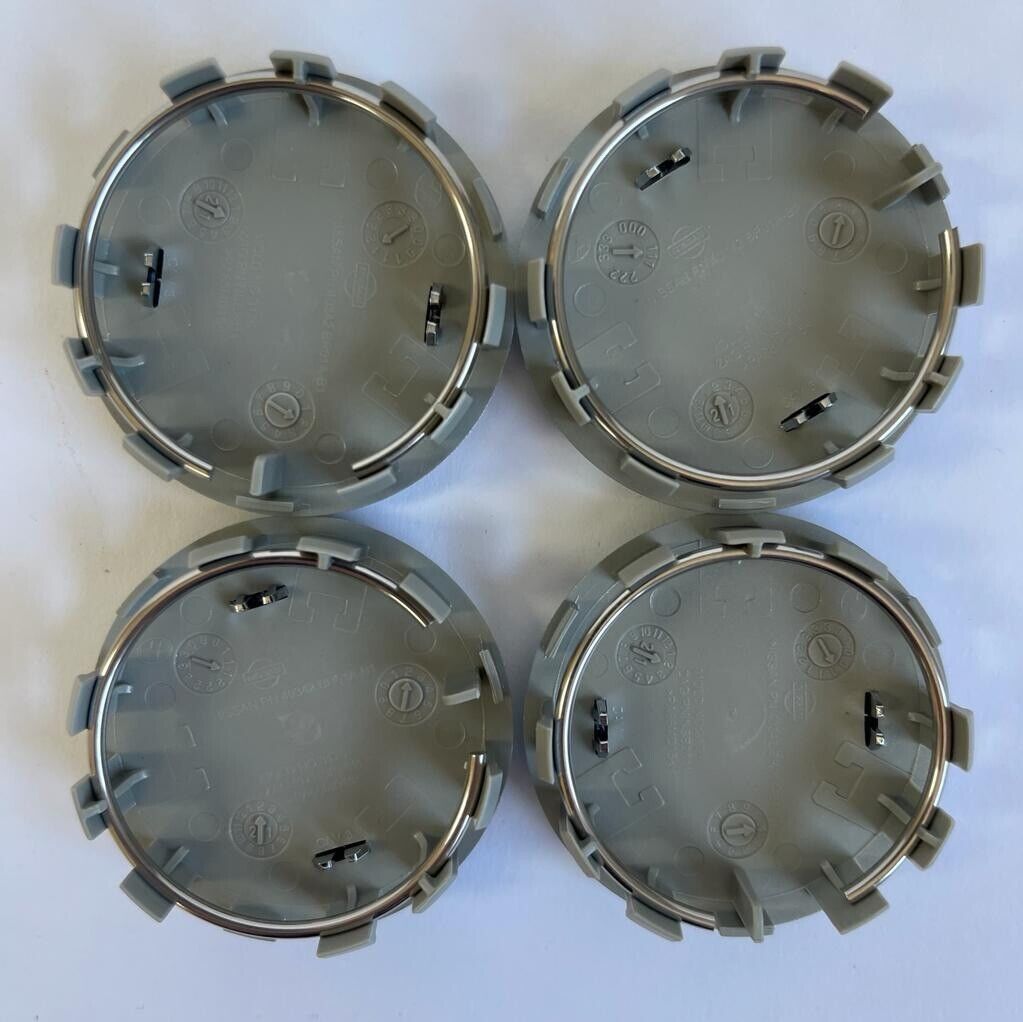 X4 Genuine Nissan Juke Alloy Wheel Centre Caps Chrome 40342BR01A