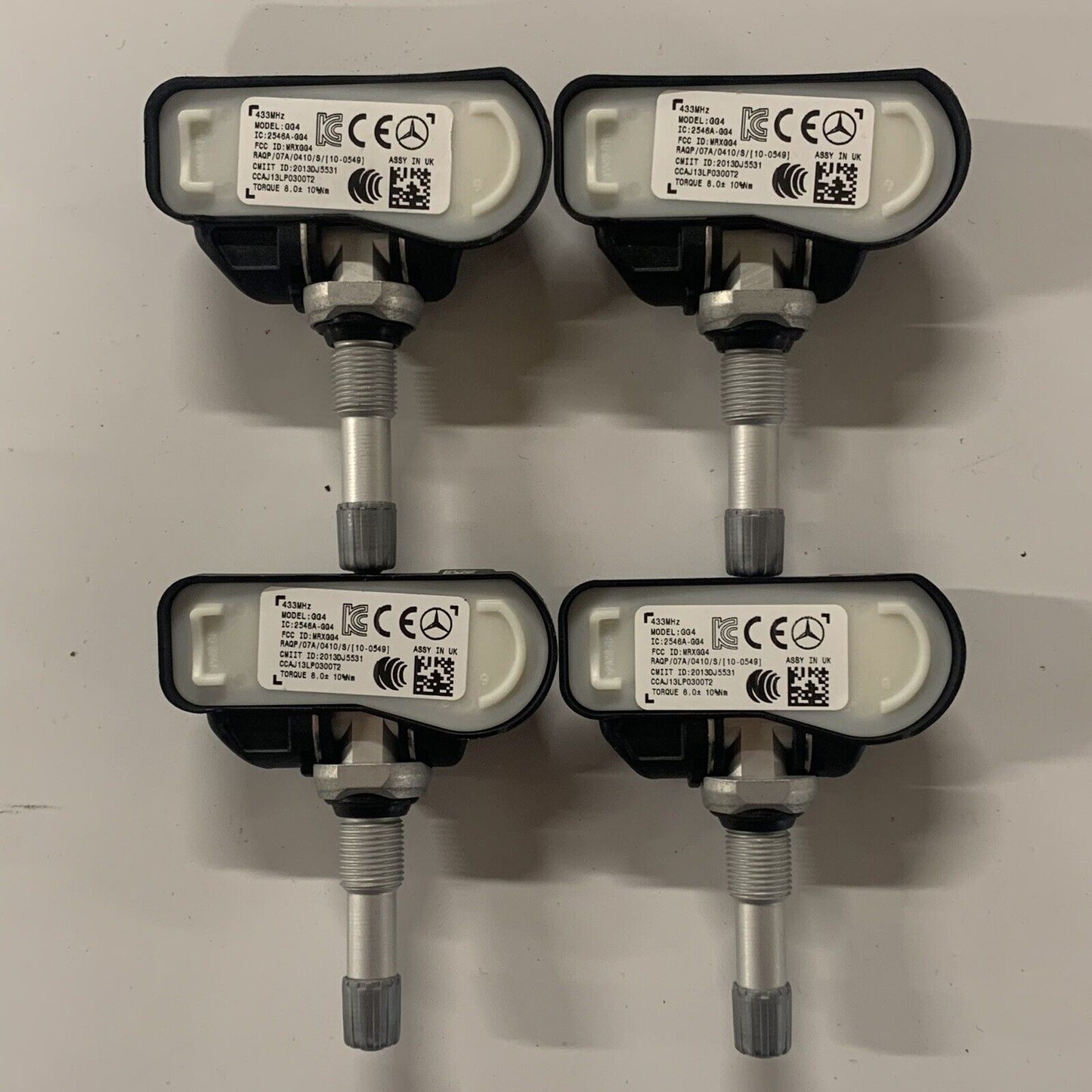 Set Of 4 New Nissan TPMS Valves Tyre Pressure Sensors 407005DA0B