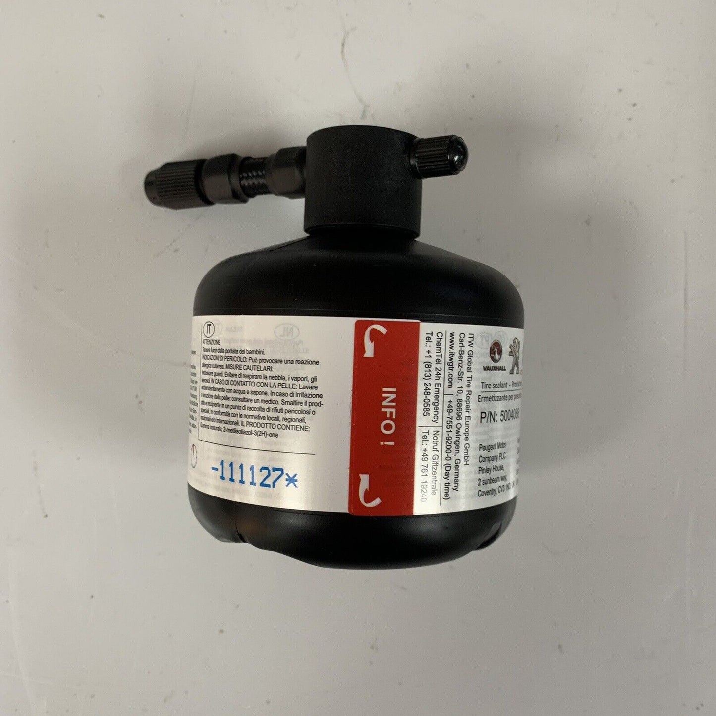 NEW GENUINE VAUXHALL AIR COMPRESSOR TYRE REPAIR SEALANT MOBILITY KIT PUMP