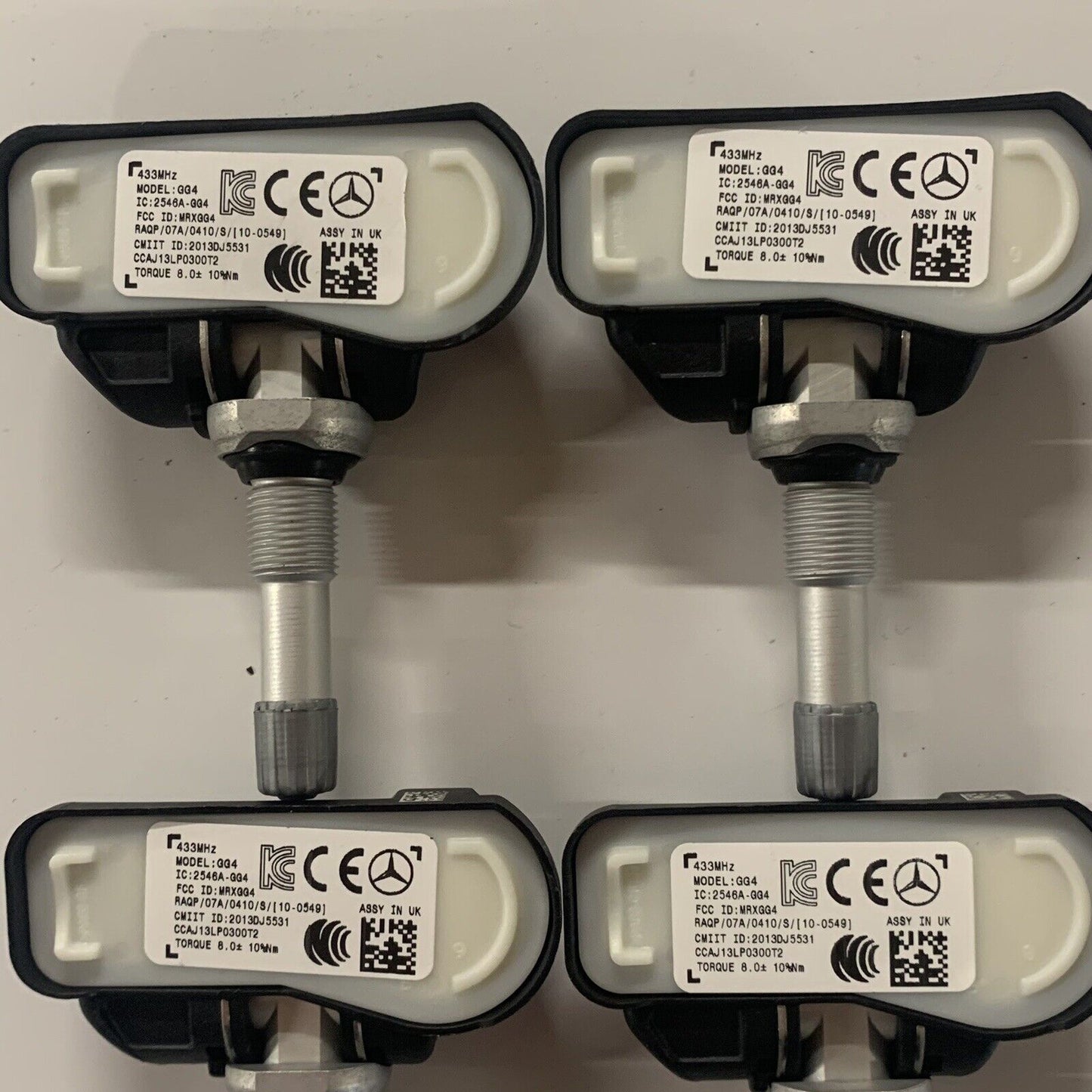 Set Of 4 New Nissan TPMS Valves Tyre Pressure Sensors 407005DA0B