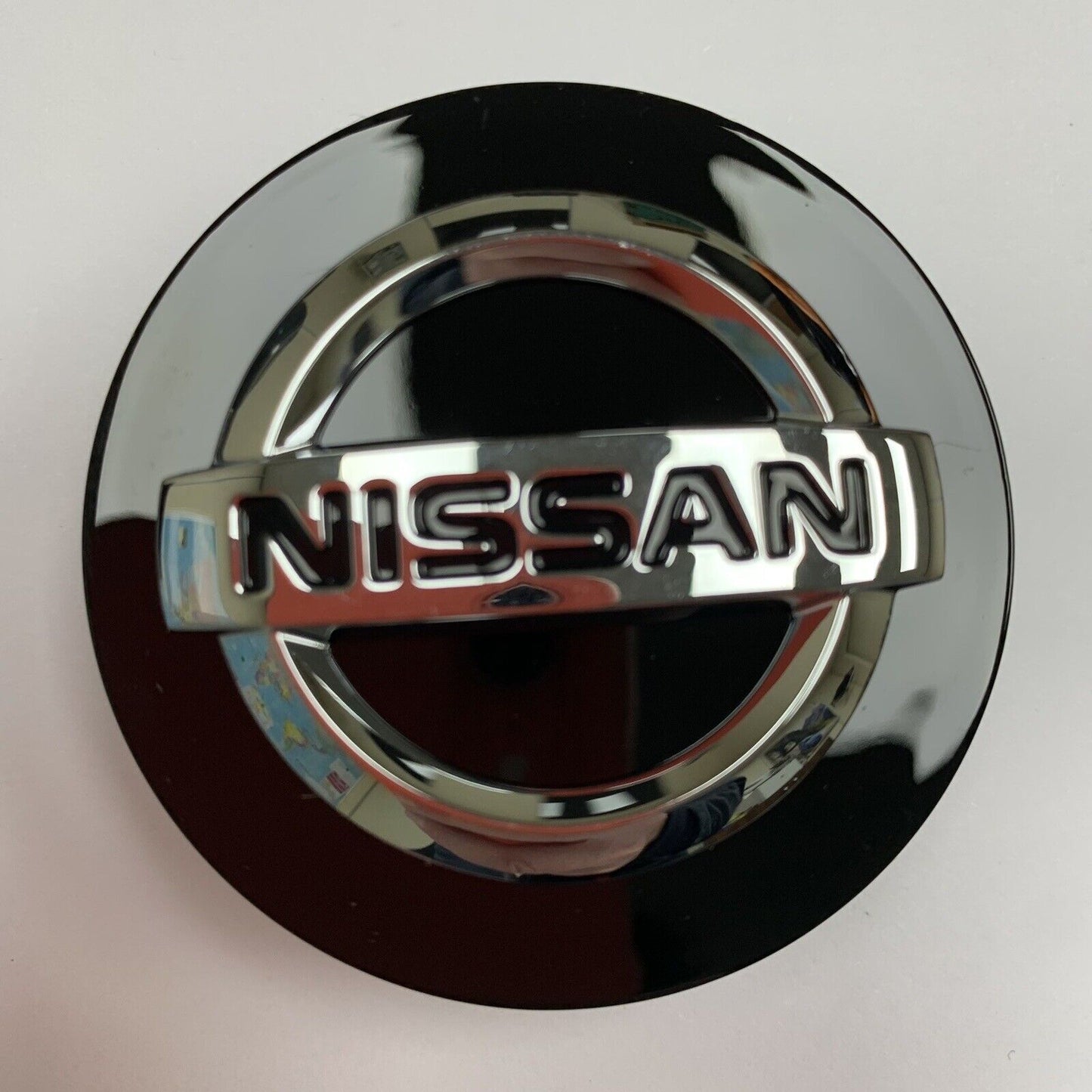 X4 Genuine Nissan Juke Alloy Wheel 50mm Centre Caps Black Chrome 40342BR02A