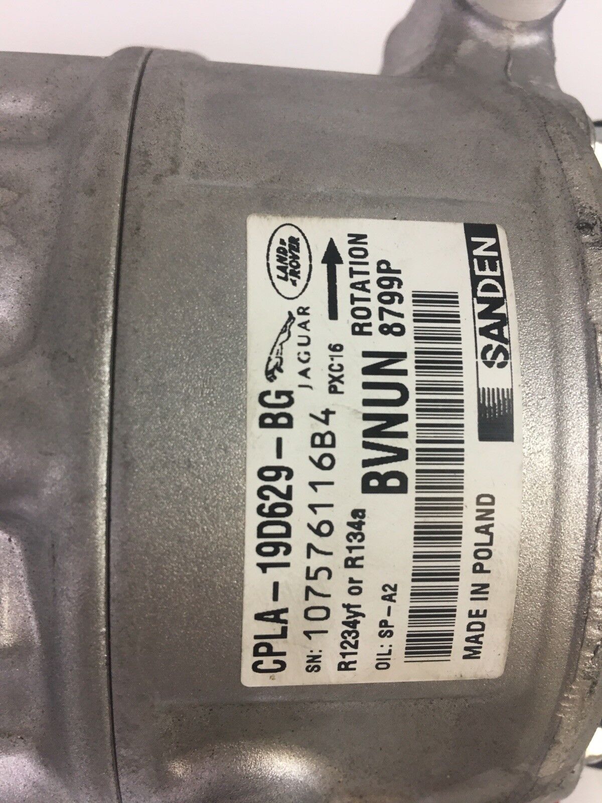 Genuine Jaguar Compressor Assembly XJ, F Type, XE, XF, Fpace C2D56291