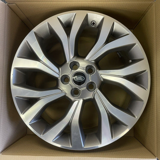 Genuine Range Rover 21” Alloy Wheel Flute Grey Polished Jk52-1007-da