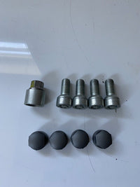 Genuine Set Of 4 Vw Volkswagen Locking Wheel Nuts And Key Letter