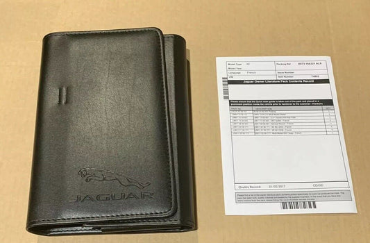Jaguar XE Owners HandBook And Leather Wallet French