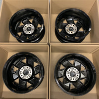 Genuine Set Nissan Leaf 16" Alloy Wheels diamond Cut Gloss Black 6.5J 40