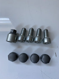 Genuine Set Of 4 Audi Locking Wheel Nuts And Key Letter L
