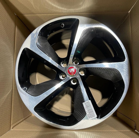 Genuine Jaguar F Type 20” Forged Aero  Alloy Wheel 10.5J Carbon Fibre T2R3293