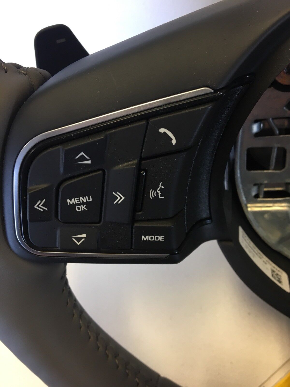 Genuine Jaguar XE Grey Leather Steering Wheel, Voice Control, Paddle Shift Etc