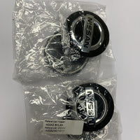 X4 Genuine Nissan Qashqai Alloy Wheel 60mm Centre Caps Black Chrome 404326HL6A
