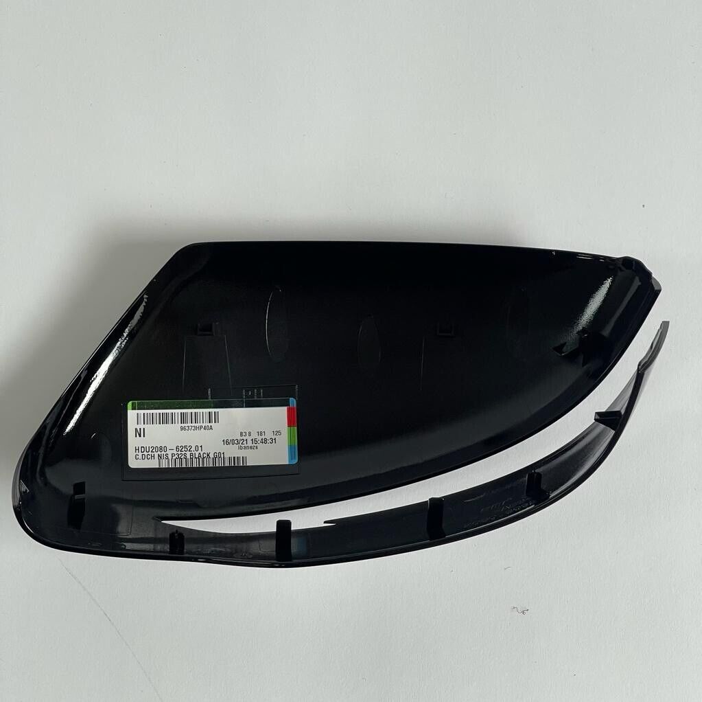New Genuine 2020 Nissan Qashqai Right Hand Off Side Black Door Mirror Cover Cap