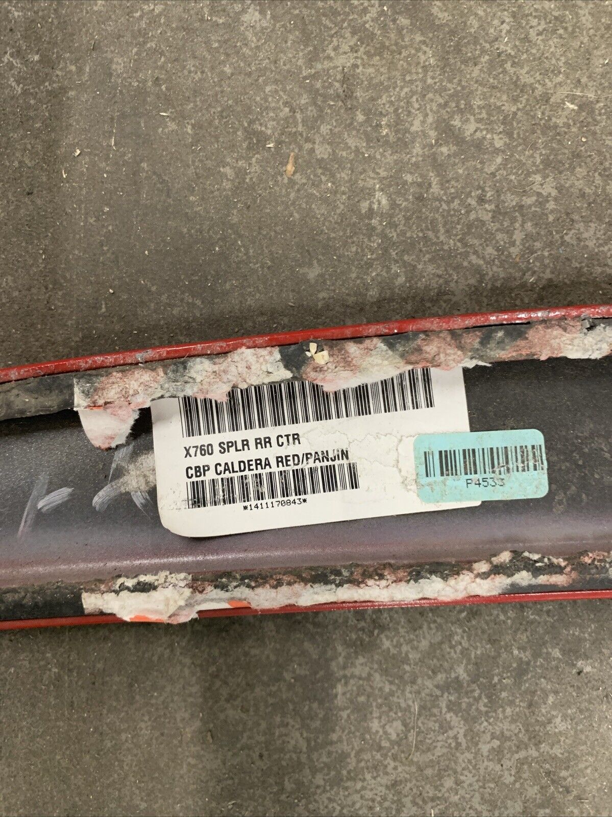 Genuine Jaguar XE Standard Rear Spoiler | Caldera Panjin Red CBP