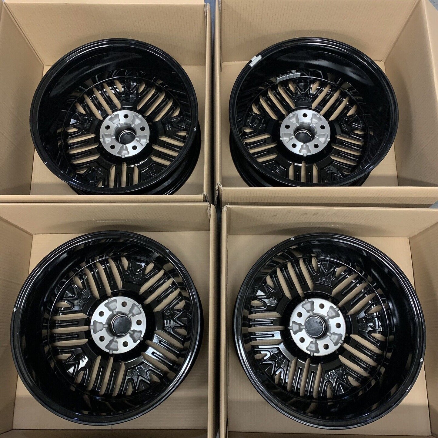 Genuine set of 4 Nissan Leaf 17" Alloy Wheels diamond Cut Gloss Black 6.5J 45