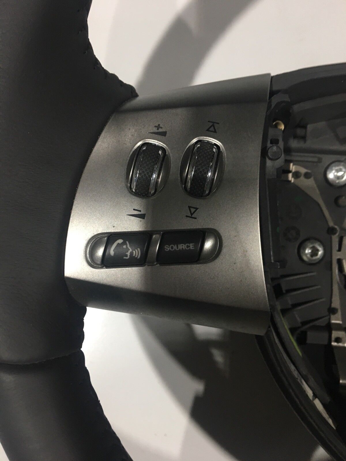 Genuine Jaguar XF Black Leather Steering Wheel