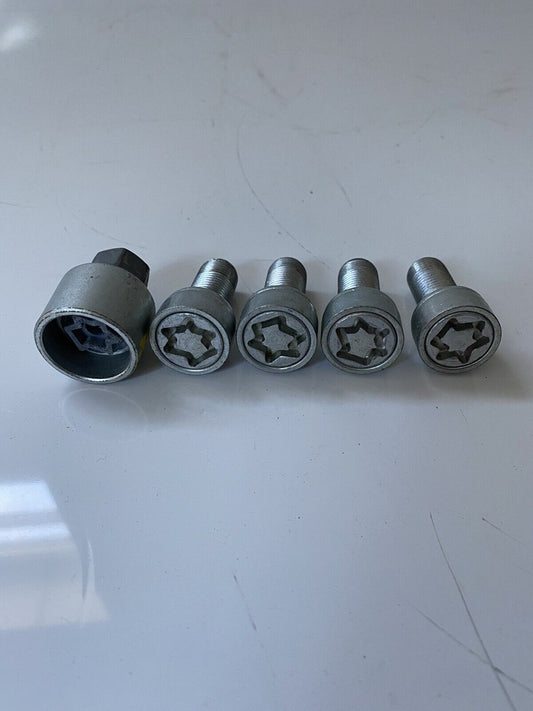 Genuine Set Of 4 Audi Locking Wheel Nuts And Key Letter L