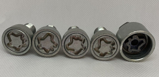 Genuine Set Of 4 Skoda Locking Wheel Nuts And Key 768 H