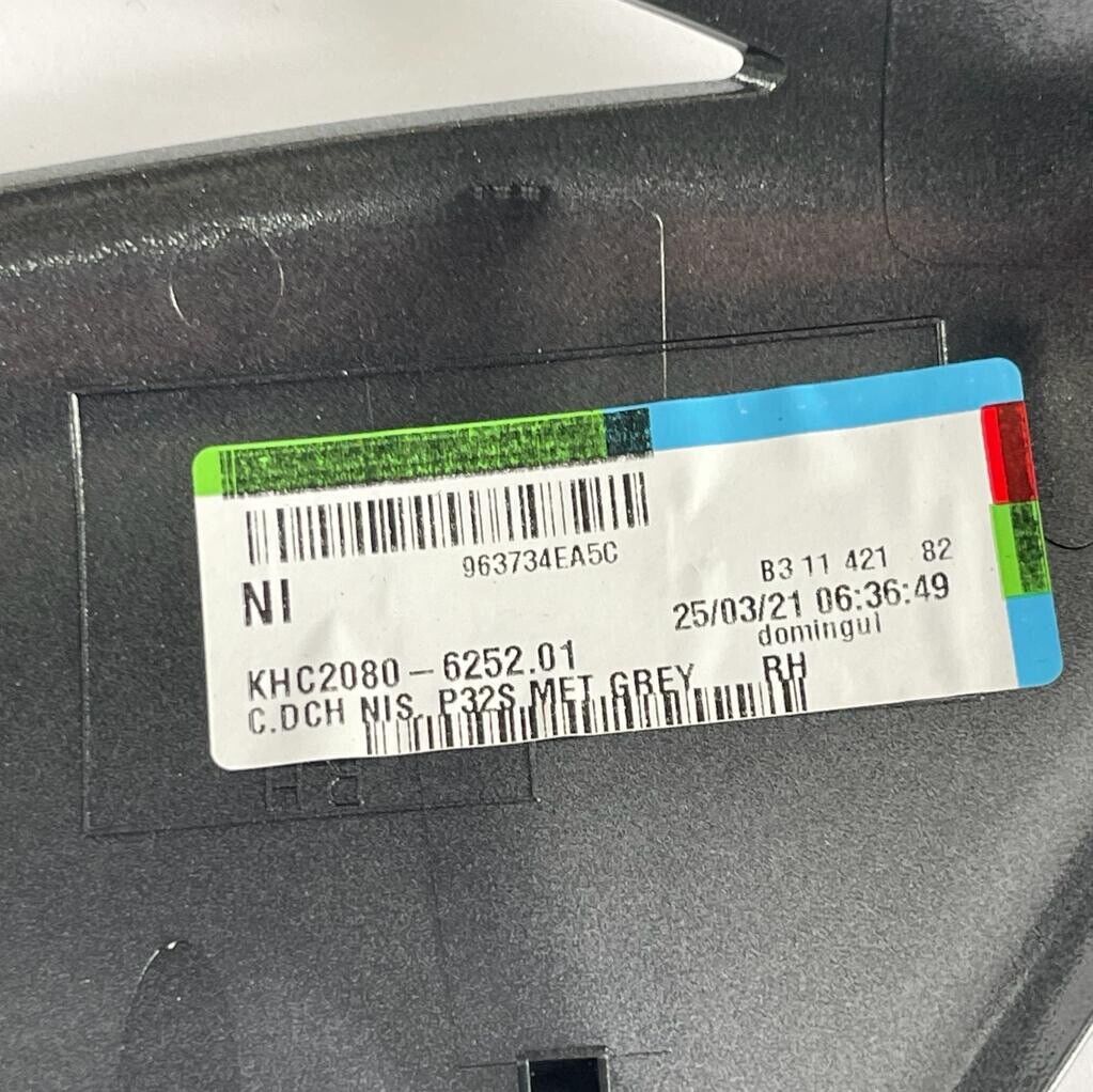 Genuine 2016 Nissan Qashqai Right Hand Off Side Metallic Grey Door Mirror Cover