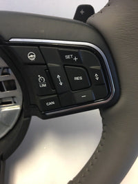 Genuine Jaguar XE Grey Leather Steering Wheel, Voice Control, Paddle Shift Etc
