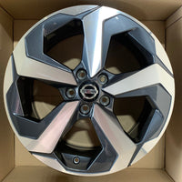 New Genuine Set Of 4 Nissan Qashqai 18" Alloy Wheels Grey And Diamond Cut